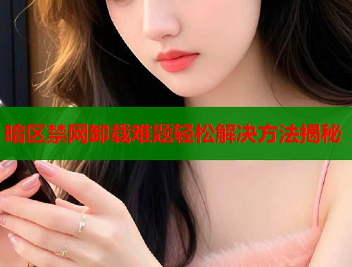 暗区禁网卸载难题轻松解决方法揭秘