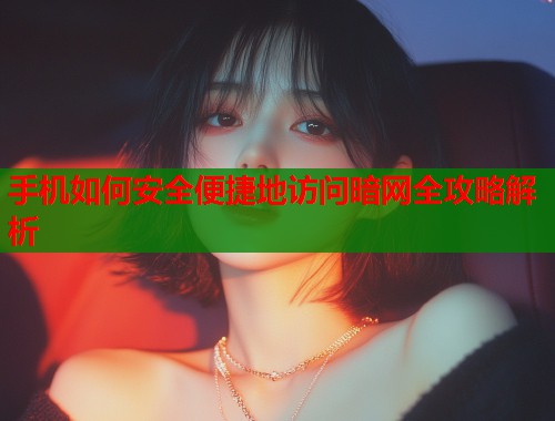 手机如何安全便捷地访问暗网全攻略解析