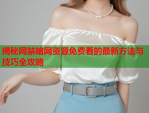 揭秘网禁暗网资源免费看的最新方法与技巧全攻略